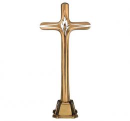 BRONZE CROSS WITH BASE AND FLAME